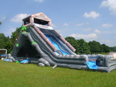 Log Jammer Slide w/ Moonbounce Underneath Log Jammer Slide w/ Moonbounce Underneath